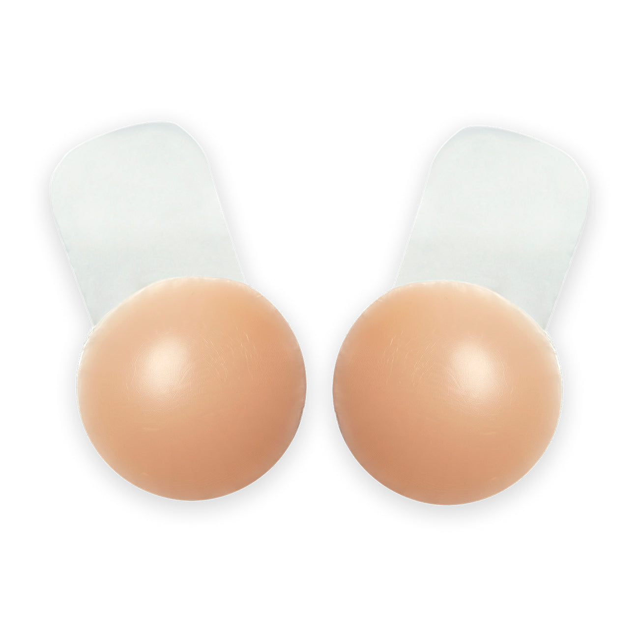 Close up product image of the lift it up gel petals. They are opaque nude and have adhesive lifting tabs on the top.