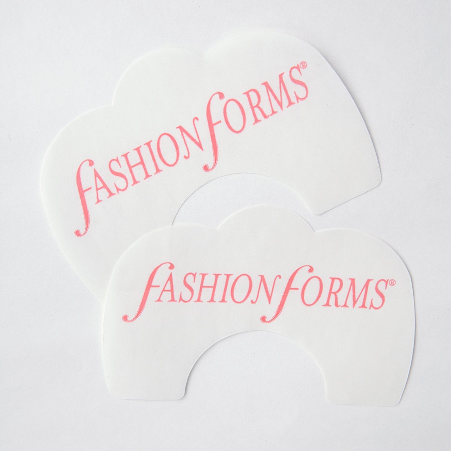 Close up of the lift it up breast tapes with the fashion forms logo on the adhesive protection backing.